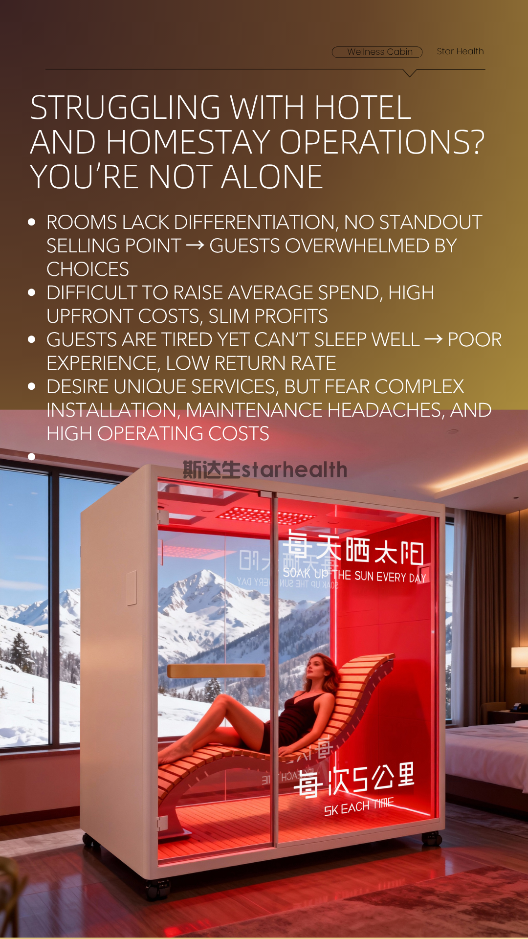 Infrared Light Therapy Sleep Pod for Wellness Hotel  Healing Hotel Spa Facilities (图2)