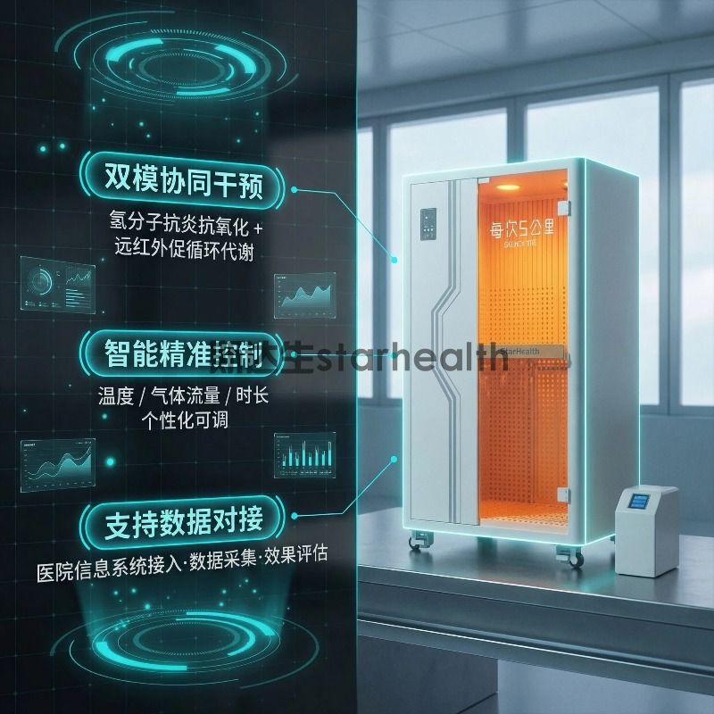 Hydrogen Oxygen Infrared Hyperthermia Chamber for Wellness & Rehab(图2)